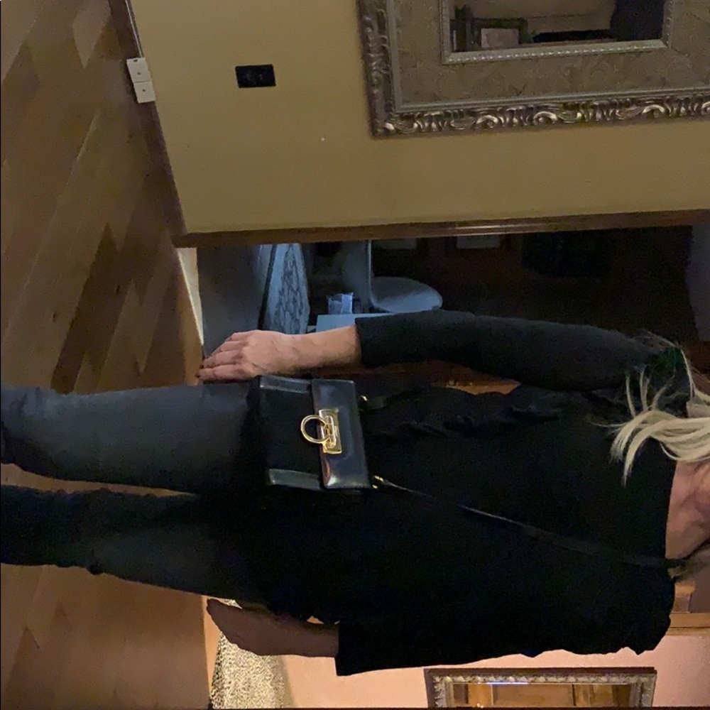 Swede and leather bag